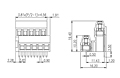 ESK381V4L-XXP 0.15 Inch (in) Pitch Diameter Printed Circuit Board (PCB) Terminal Block - 2