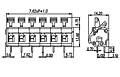 WKR762A-XXP 0.3 Inch (in) Pitch Diameter Printed Circuit Board (PCB) Terminal Block - 2