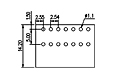 WKV254A-XXP 0.1 Inch (in) Pitch Diameter Printed Circuit Board (PCB) Terminal Block - 3