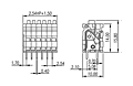 0138-10XX 0.1 Inch (in) Pitch Diameter Printed Circuit Board (PCB) Terminal Block - 2