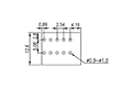 141V-XXP 0.1 Inch (in) Pitch Diameter Printed Circuit Board (PCB) Terminal Block - 3