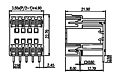 ECHB350R-XXP 0.138 Inch (in) Pitch Diameter Printed Circuit Board (PCB) Connector Socket - 2