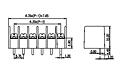 DT-15-B01W-XX 0.25 Inch (in) Pitch Diameter Single Row Barrier Terminal Block - 2