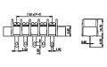 DT-25-A02W-XX 0.3 Inch (in) Pitch Diameter Single Row Barrier Terminal Block - 2