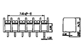 DT-25-B01W-XX 0.3 Inch (in) Pitch Diameter Single Row Barrier Terminal Block - 2