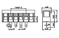 DT-2C-A02W-XX 0.3 Inch (in) Pitch Diameter Single Row Barrier Terminal Block - 2