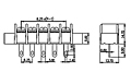 DT-35-A02W-XX 0.325 Inch (in) Pitch Diameter Single Row Barrier Terminal Block - 2