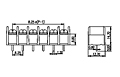 DT-35-B01W-XX 0.325 Inch (in) Pitch Diameter Single Row Barrier Terminal Block - 2