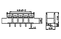 DT-35-B25W-XX 0.325 Inch (in) Pitch Diameter Single Row Barrier Terminal Block - 2