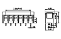 DT-2C-B07W-XX 0.3 Inch (in) Pitch Diameter Single Row Barrier Terminal Block - 2