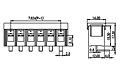 DT-2C-B14W-XX 0.3 Inch (in) Pitch Diameter Single Row Barrier Terminal Block - 2