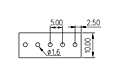 EK500V-XXP 0.197 Inch (in) Pitch Diameter Printed Circuit Board (PCB) Terminal Block - 3