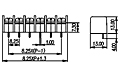 DT-31-B01W-XX 0.325 Inch (in) Pitch Diameter Single Row Barrier Terminal Block - 2