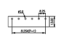 DT-31-B01W-XX 0.325 Inch (in) Pitch Diameter Single Row Barrier Terminal Block - 3