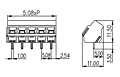 ELK508S-XXP 0.2 Inch (in) Pitch Diameter Printed Circuit Board (PCB) Terminal Block - 2