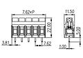 ESK762V-XXP 0.3 Inch (in) Pitch Diameter Printed Circuit Board (PCB) Terminal Block - 2