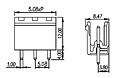 2EHDV-XXP 0.200 Inch (in) Pitch Diameter Printed Circuit Board (PCB) Connector Socket - 2