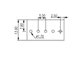 EK500A-XXP 0.197 Inch (in) Pitch Diameter Printed Circuit Board (PCB) Terminal Block - 3