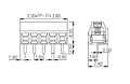 EK350V-XXP 0.138 Inch (in) Pitch Diameter Printed Circuit Board (PCB) Terminal Block - 2