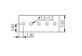 EK350V-XXP 0.138 Inch (in) Pitch Diameter Printed Circuit Board (PCB) Terminal Block - 3