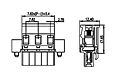 3ESDPLM-XXP 0.300 Inch (in) Pitch Diameter Printed Circuit Board (PCB) Connector-Plug - 2