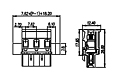 3ESDPM-XXP 0.300 Inch (in) Pitch Diameter Printed Circuit Board (PCB) Connector-Plug - 2