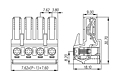 EC762V-XXP 0.300 Inch (in) Pitch Diameter Printed Circuit Board (PCB) Connector-Plug - 2